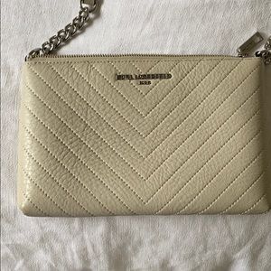 Karl Lagerfeld cream purse